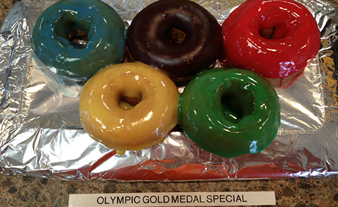 Olympic Gold Medal Special Donuts